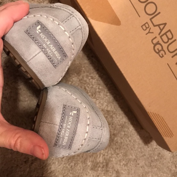 NWT KOOLABURRA BY UGG LEZLY 6 slippers slip ons shoes Grey cozy - Picture 7 of 11